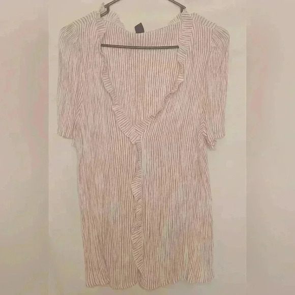 Shein Blouse, Size 2XL, Pink, White - Picture 1 of 2
